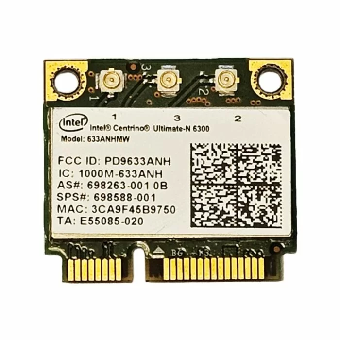 Intel Centrino Ultimate-N 6300 633ANHMW Wireless Wi-Fi Card 698588-001