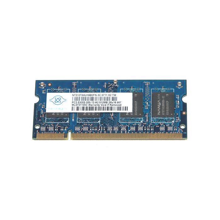 512MB DDR2 667MHz PC2-5300 SODIMM 200pin Laptop Memory Nanya NT512T64UH8B0FN-3C