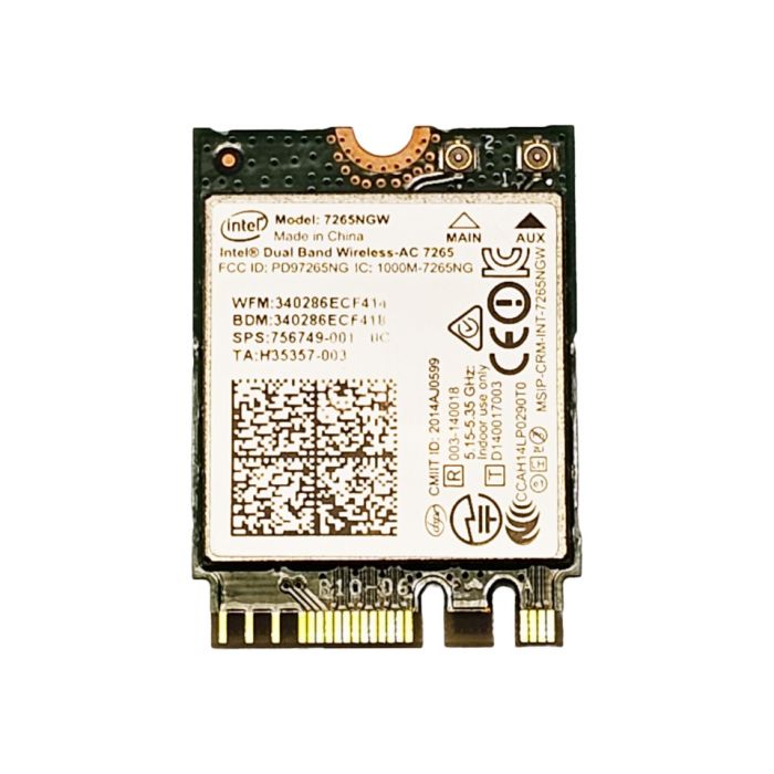 HP Intel 7265 7265NGW AN NGFF Dual Band Wireless-AC 756748-001 756749-001