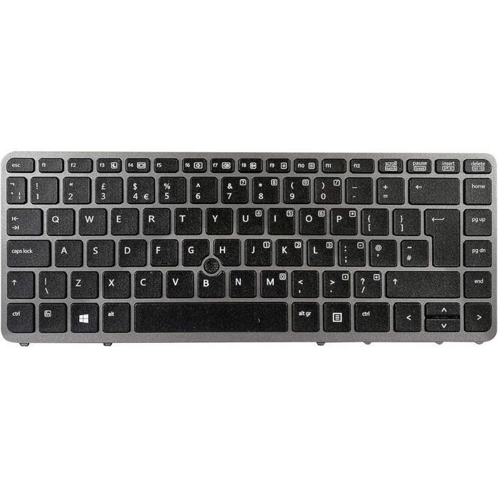 HP EliteBook 840 G1 G2 UK QWERTY Keyboard 776474-051 front view
