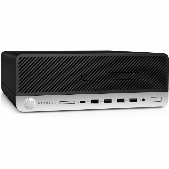 HP ProDesk 600 G4 SFF small form factor desktop front angled view