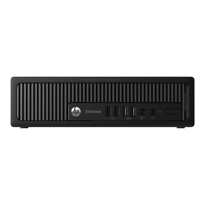 HP EliteDesk 800 G1 Ultra Slim refurbished desktop front view with slim design