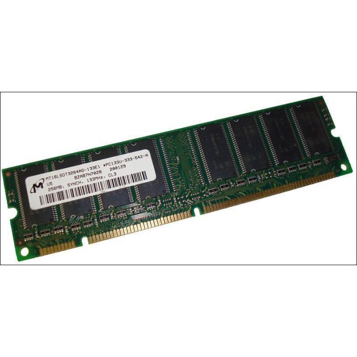 256MB PC133 133MHz SDRAM DIMM 168Pin CL3 Micron Memory MT16LSDT3264AG-133E1