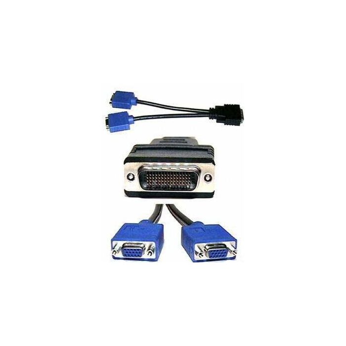 Molex DMS-59 LFH-59 to dual 2x VGA splitter cable for Video Graphics Card