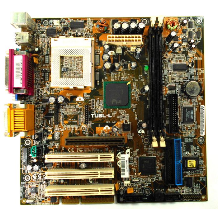 Asus TUSL-L Rev.1.04 HP 5187-0302 Socket 370 Motherboard