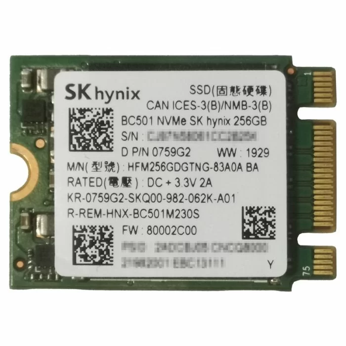 SK Hynix BC501 256GB M.2 2230 NVMe SSD Solid State Drive at...