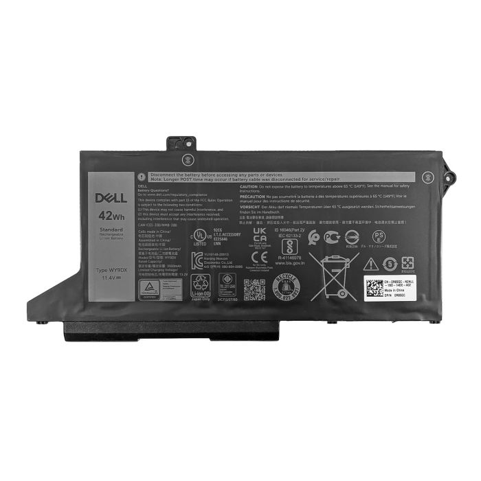 Dell WY9DX Battery 42Wh for Latitude 5520 5420 Precision 3560 R89GC - Top View