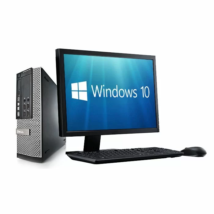 Complete set of 22" Monitor and Dell OptiPlex Quad Core i5-2400 8GB 1000GB WiFi Windows 10 64-Bit  Desktop PC Computer