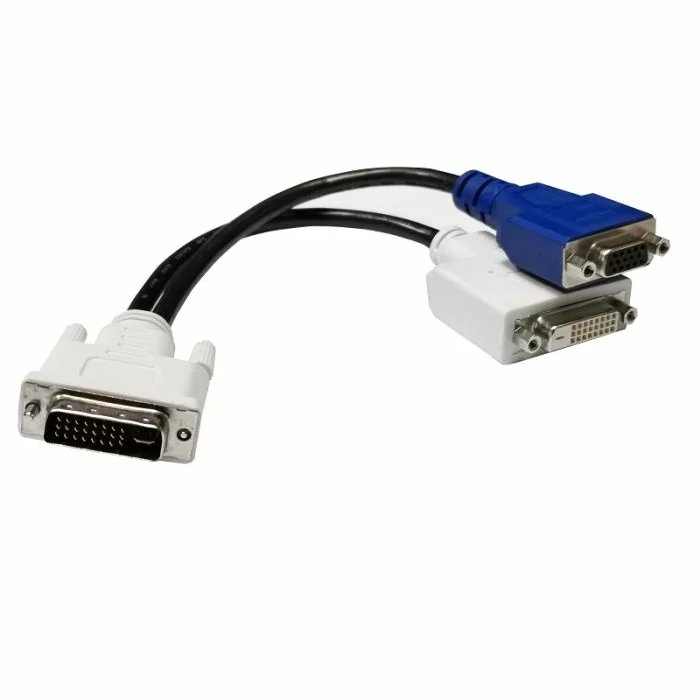 Dual Link DVI-I to Dual Link DVI-D & VGA HD15 Splitter Cable at...