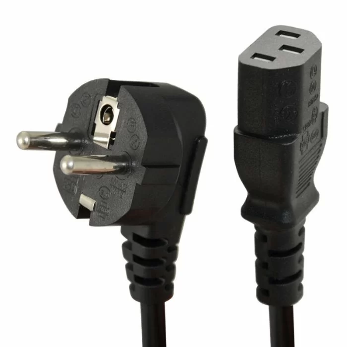 1.5M EU IEC MAINS POWER CABLE MONITOR PC KETTLE LEAD C13 2 PIN EURO PLUG