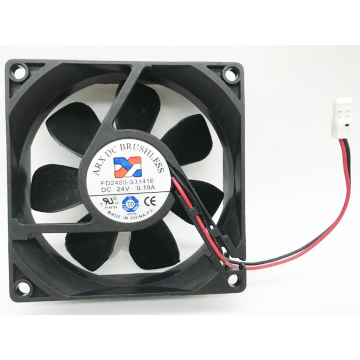 ARX DC Brushless FD2480-S3141E 24V 0.10A 2-Pin Cooling Fan 80mm x 25mm