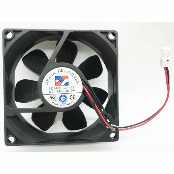 ARX DC Brushless FD2480-S3141E 24V 0.10A 2-Pin Cooling Fan 80mm x 25mm