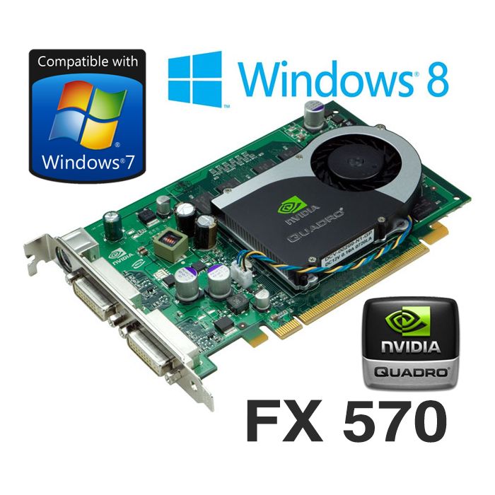 nVidia Quadro FX 570 256MB PCI-Express Dual DVI Graphics Card WX397