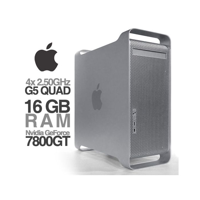 Apple Power Mac G5 QUAD 2.5GHz 16GB 500GB DVD-RW WiFi Bluetooth A1177 (Late 2005)