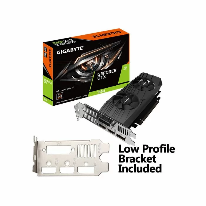 New Gigabyte GeForce GTX 1650 D6 OC Low Profile 4GB HDMI DVI DP VR...