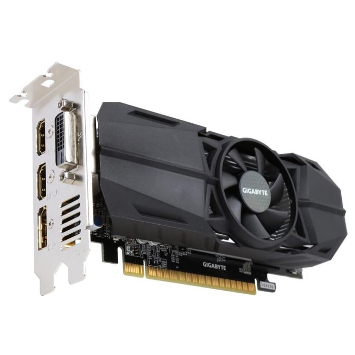 Illustration depicting Gigabyte GeForce GTX 1050 Ti 4GB HDMI DVI DisplayPort Low Profile Graphics Card : MicroDream.co.uk