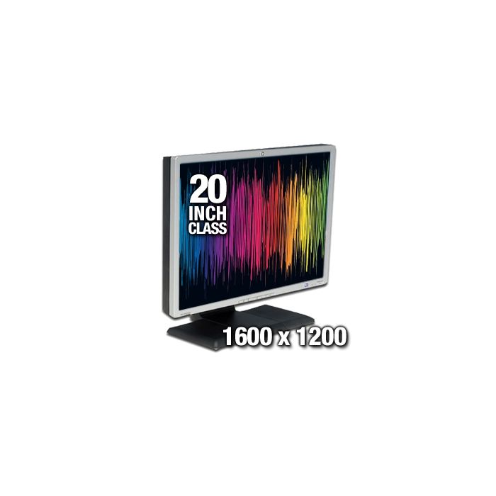 20.1" HP LP2065 Dual DVI Rotating LCD Monitor Black Silver with USB Hub