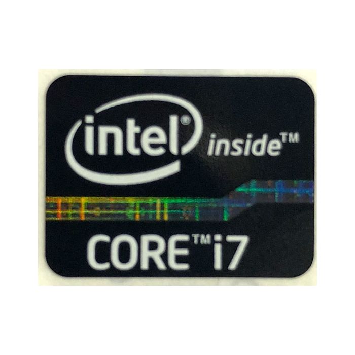 Genuine Intel Core i7 Inside Black Case Badge Sticker (2nd 3rd Generation)