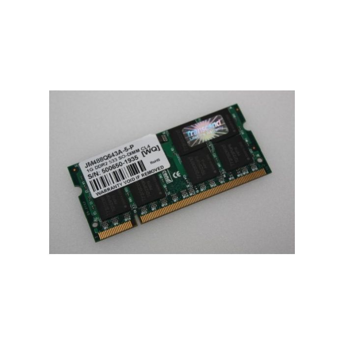 1GB Transcend JM488Q643A-5-P PC2-4200 533MHz CL4 DDR2 Sodimm Laptop Memory