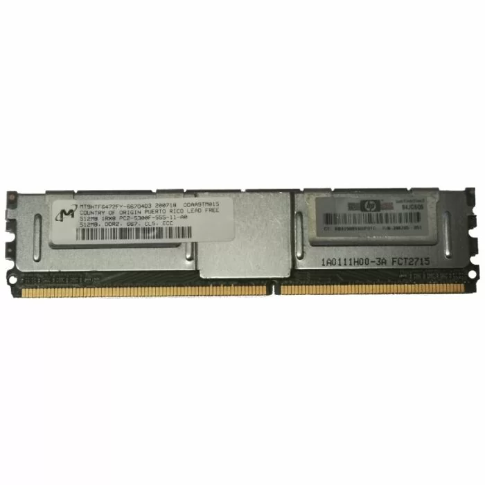 1GB (2x512MB) Micron MT9HTF6472FY-667D4D3 PC2-5300F 1Rx8 667MHz ECC RAM