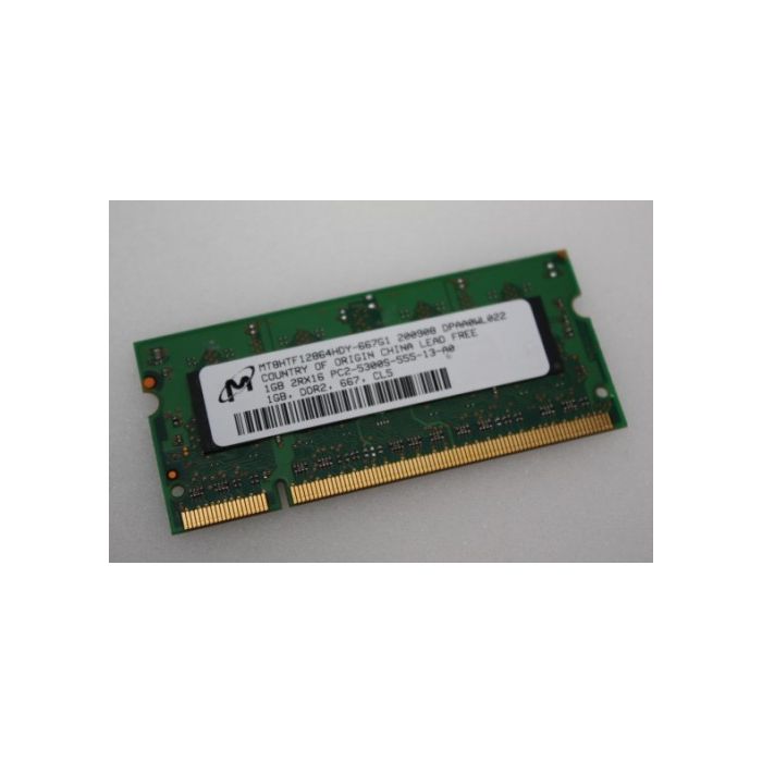 1GB Micron PC2-5300 DDR2 Sodimm MT8HTF12864HDY-667G1 Memory