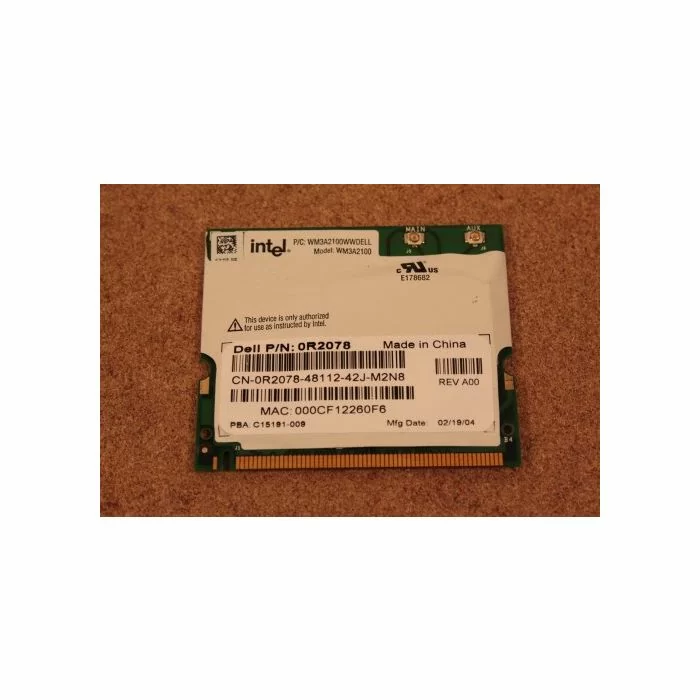 Dell Latitude D400 WiFi Wireless Card 0R2078