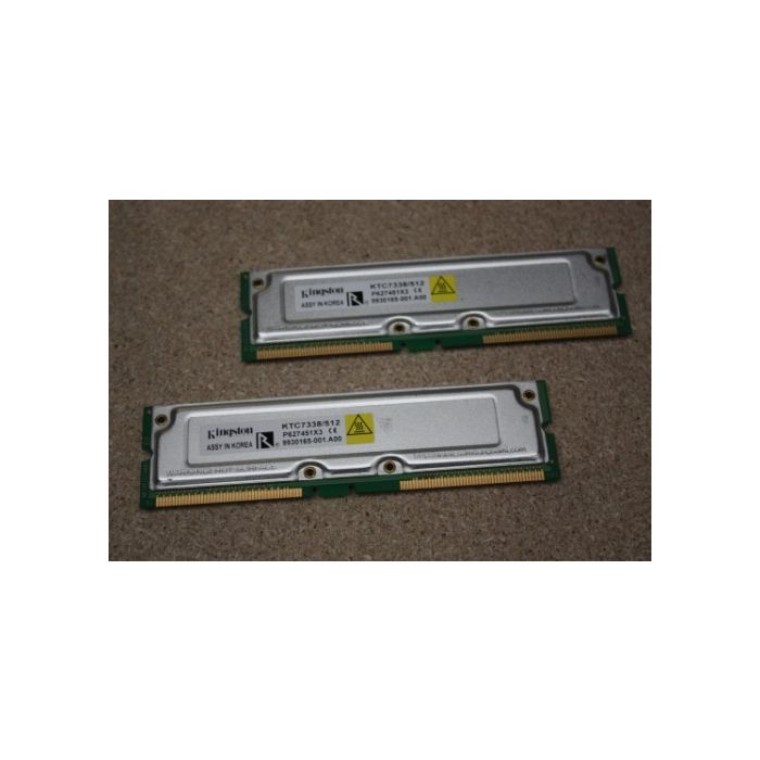 1GB Kit Kingston KTC7338/512 Rambus Rimm RDRAM PC800-45 ECC Server memory