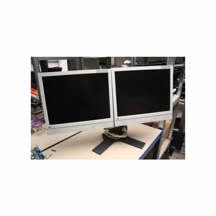 Dual 15-Inch EIZO L365 15" LCD TFT Monitor Twin Stand