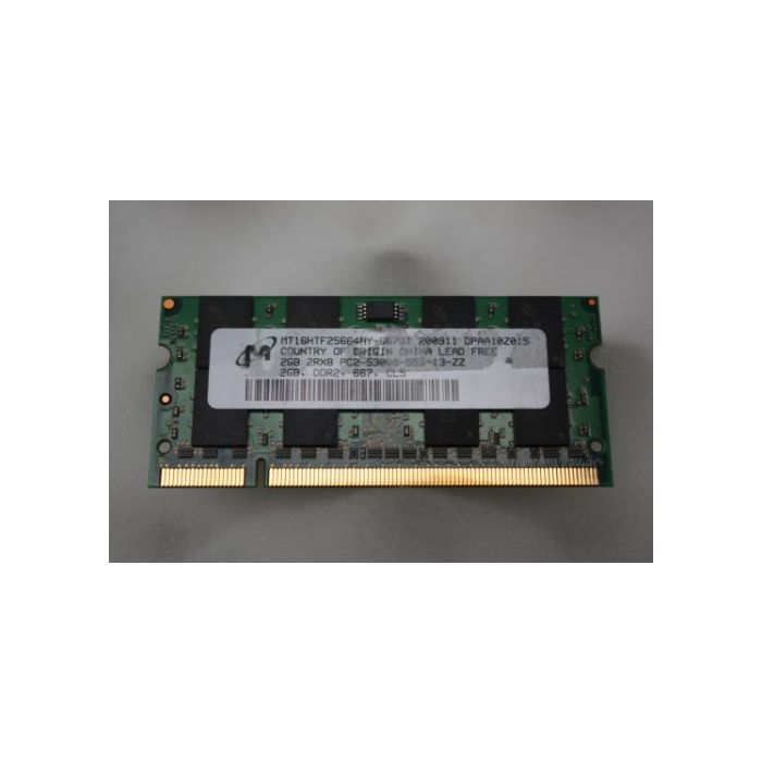 2GB Infineon PC2-5300 667MHz CL5 Sodimm Laptop Memory, MT16HTF25664HY-667G1