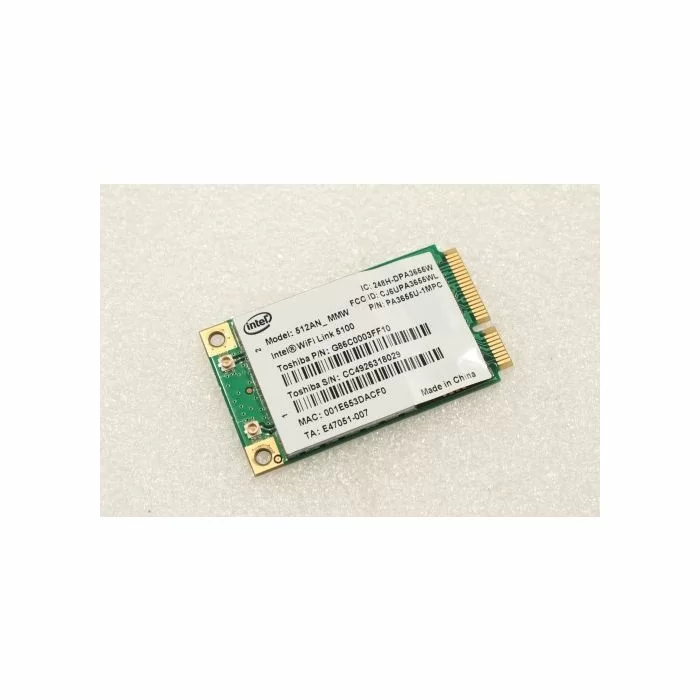Toshiba Satellite Pro U400 WiFi Wireless Card G86C0003FF10