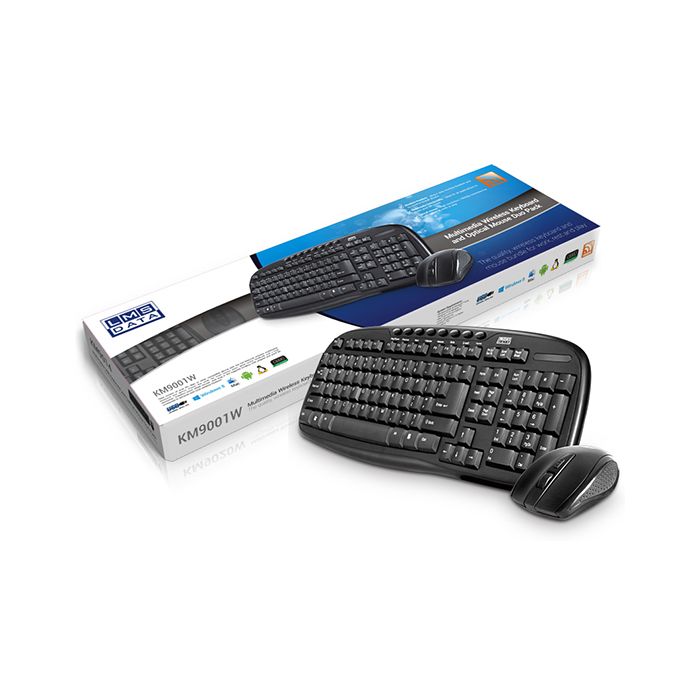 Multimedia 2.4GHz Wireless Keyboard and Mouse Combo Set (battery incl)
