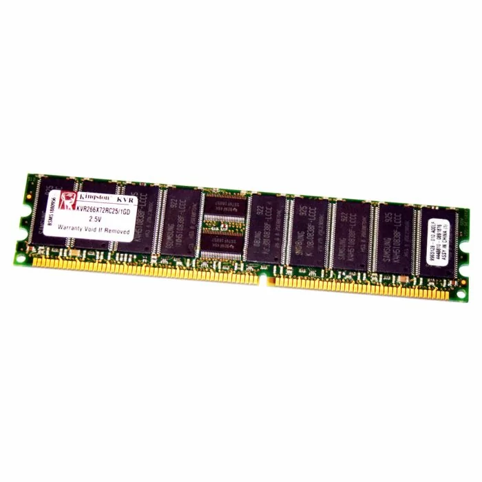 Kingston KVR266X72RC25/1GD DDR 1GB PC2100 Reg ECC Server Memory RAM