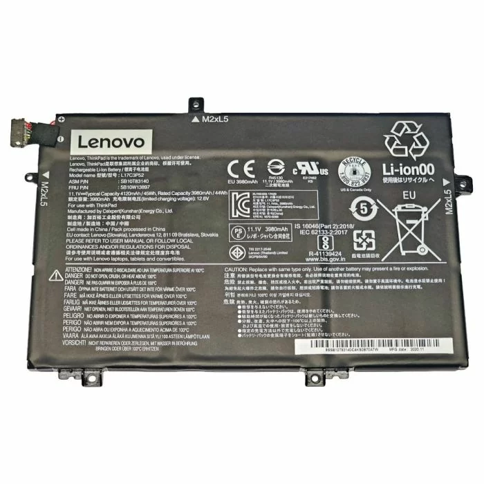 Lenovo ThinkPad L14 Gen 1 battery L17C3P52 front view