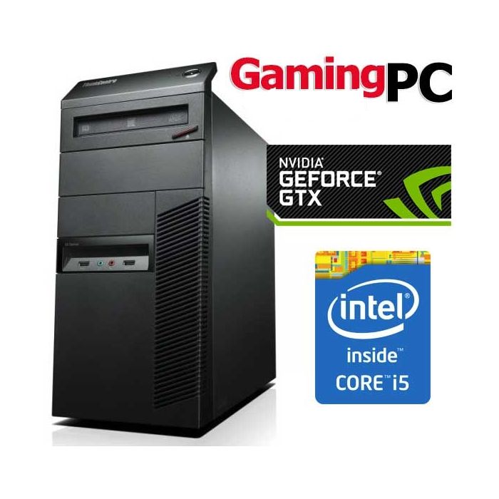 Gaming PC Lenovo M91p Tower Quad Core i5-2400 8GB GTX 1050 Ti WiFi Windows 10 64Bit Desktop Computer