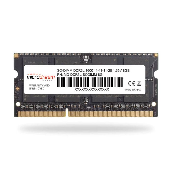 MicroDream 8GB (1x8GB) DDR3L 1600MHz PC3L-12800 SODIMM Laptop Memory RAM