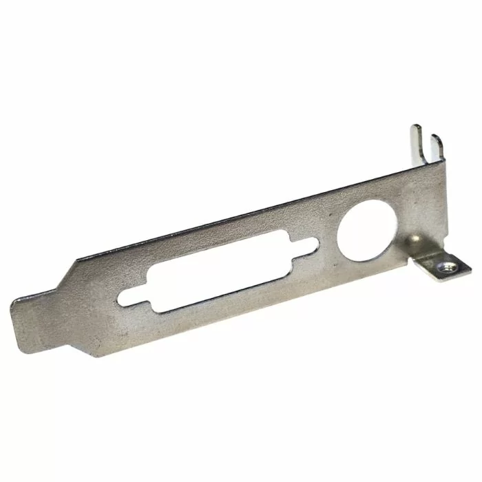 Low profile dms-59 and s-video graphics card bracket rear view