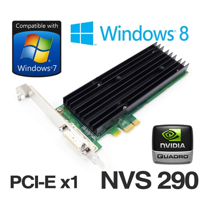 nVidia Quadro NVS 290 256MB PCI Express x1 Dual View DMS-59 Graphics Card