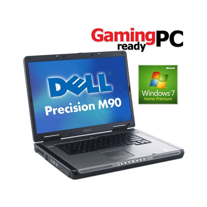 Gaming Laptop 17" Dell Precision M90 Core 2 Duo T7400 2.16GHz 4GB WiFi Windows 7 (Refurbished) 