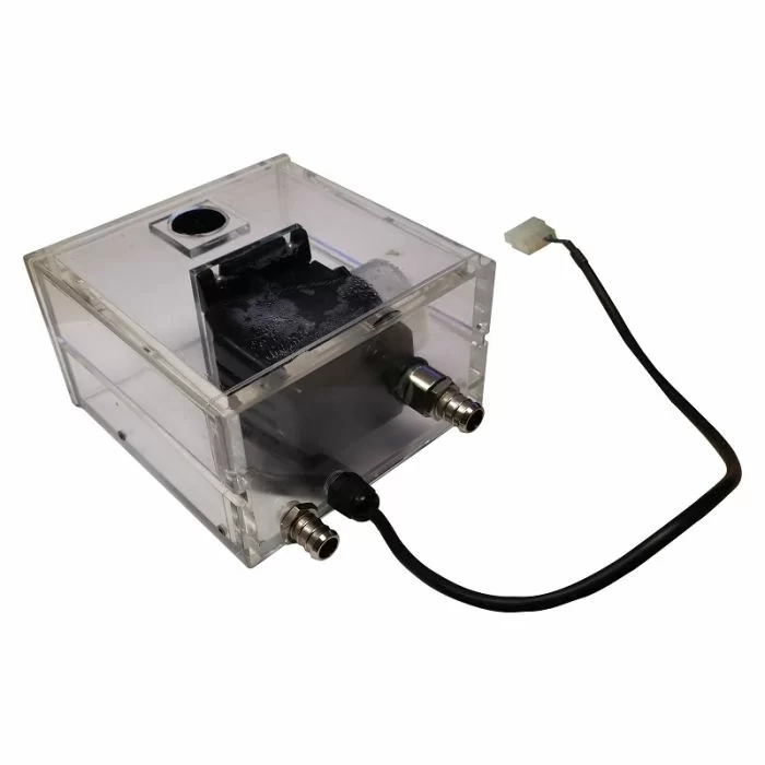 Illustration depicting PC Water Cooling Pump and Reservoir Combo - Dual Optical Bay Clear Acrylic Res : MicroDream.co.uk