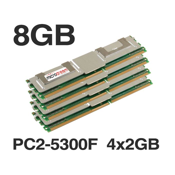 8GB (4x2GB) DDR2 PC2-5300F 667MHz ECC Fully Buffered SERVER MEMORY RAM HP DELL