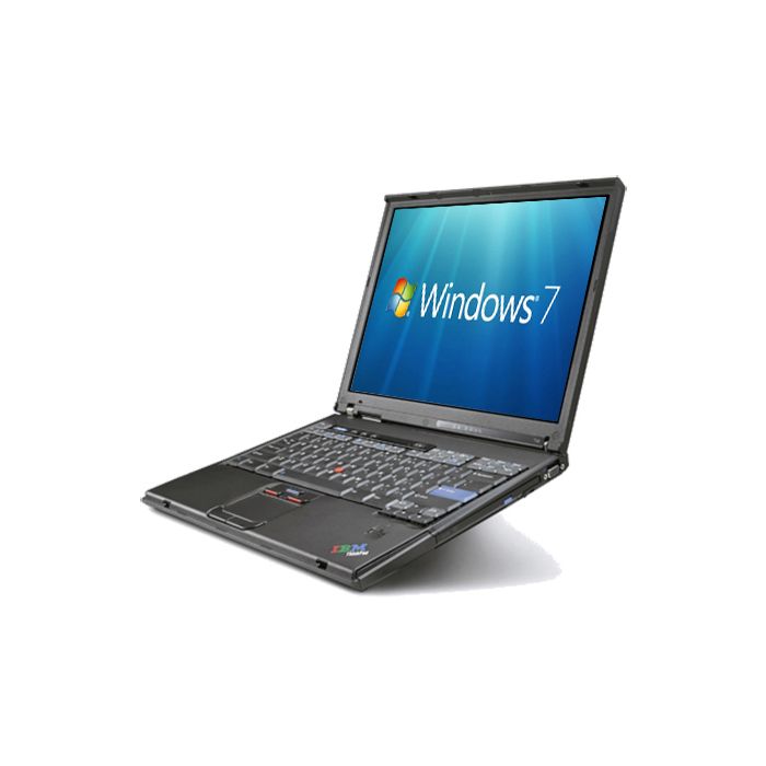 IBM ThinkPad T43 14.1" Pentium M 2.13GHz 1GB 40GB DVD WiFi Windows 7 Laptop