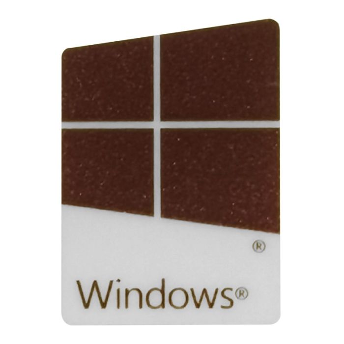 Windows 10 Logo Case Badge Sticker - PVC Laser Colors (Square)