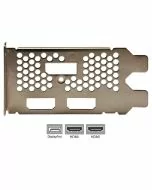 Illustration depicting MSI RTX 3050 Low Profile Bracket for Video Graphics Card HDMI DisplayPort 3056LC : MicroDream.co.uk