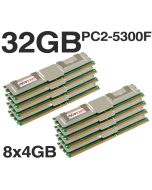 32GB (8x4GB) DDR2 PC2-5300F 667MHz ECC Fully Buffered SERVER MEMORY RAM HP DELL HYMP151F72CP4N3-Y5