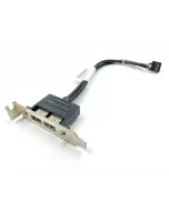 Lenovo ThinkCentre Low Profile PCI Bracket with 2x USB ports and cable P/N: 42Y8006, 41R3372