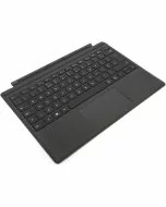 Microsoft Surface Pro Type Cover black QWERTY English keyboard angled view