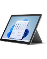 Microsoft Surface Go 3 10.5-inch tablet on kickstand with Windows 11 screen