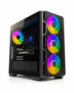 Genesis RTX 5070 i7 Gaming PC RGB tower case front angled view