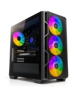Genesis RTX 3090 i7 Gaming PC front RGB case view with tempered glass