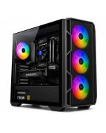 Genesis RTX 5060 i5 Gaming PC RGB tower case front angled view